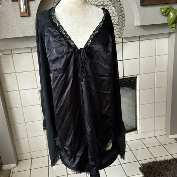 Cacique Black intimate nightie chemise size large - Picture 1 of 9